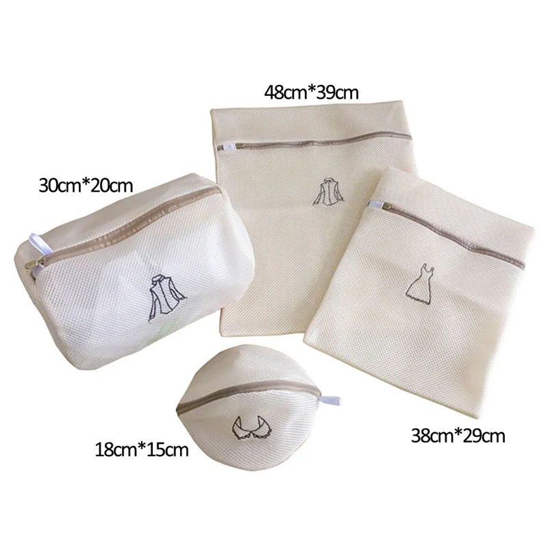 Washing Bag Durable Mesh Laundry Bag With Zip Closure For Laundry Blouse Hosiery Stocking Large Space