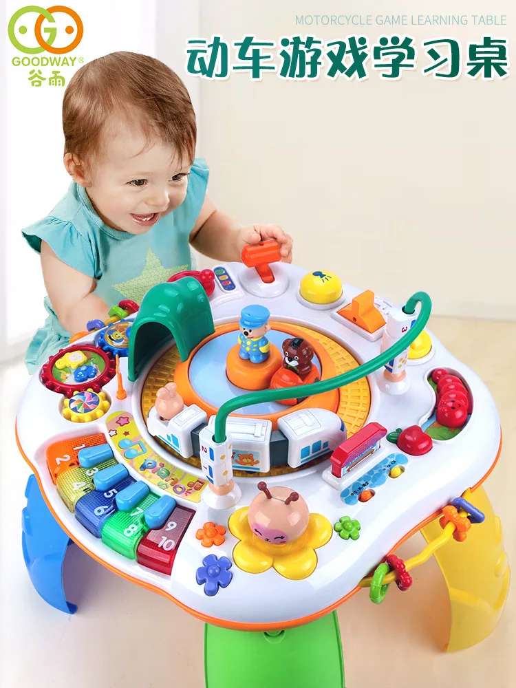 

GOODWAY Infants Early Childhood Educational Desktop Game Table Learning Early Education Toy Electric Harmony in English 8866