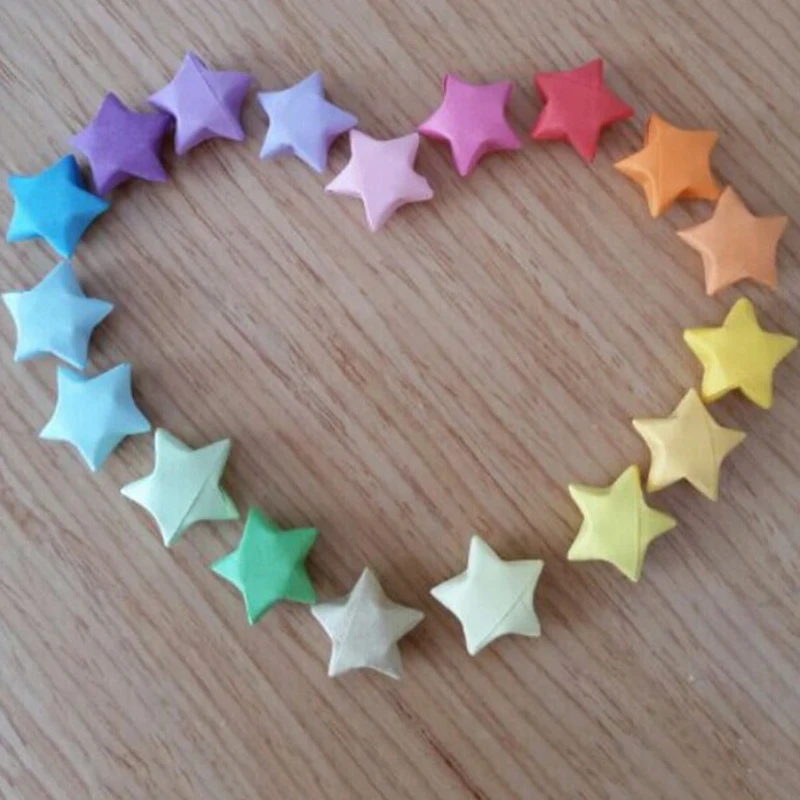 90pcs Colorful Star Origami Paper Strips Set
