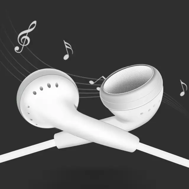 Auricolari in-ear da 3,5 mm bianchi per cuffie cablate Samsung Galaxy con jack per microfono per cuffie per telefoni cellulari intelligenti Volume regolabile 6