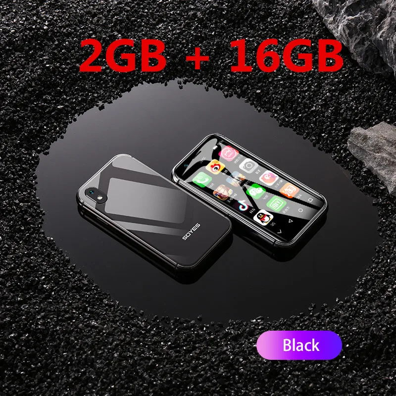 Black 2GB 16GB Смартфон SOYES XS 4G LTE Android 6,0, 2 ГБ, 16 ГБ, маленький четырехъядерный процессор, две sim-карты, Wifi, gps, супер мини сенсорный мобильный телефон - Цвет: Black 2GB 16GB