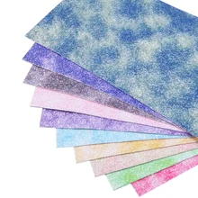 20*34 см градиентный цвет блеск искусственная кожа листы, материалы для ручных поделок для ручной работы, 1Yc4585