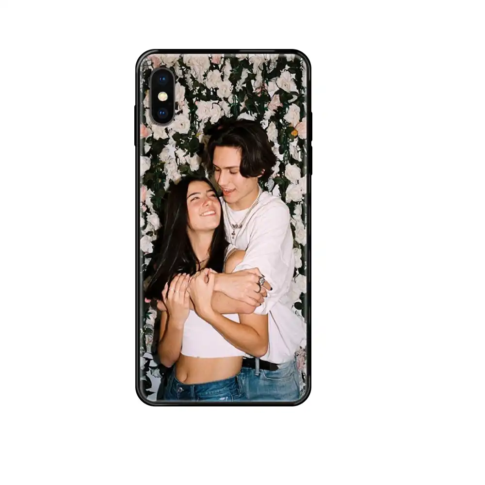 Custodia Per Telefono Charli Damelio Per Iphone 4 4s 5 5s Se 5c 6 6s 7 8 Plus X Xs Xr 11 Pro Max Pittura Nera Hoesjes Tpu Cell Cover Paracolpi Per Telefono Aliexpress