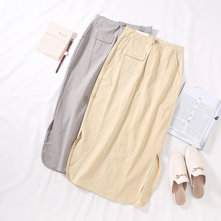 

Stock WOMEN'S Dress Processing 2019 Spring Korean-style College Style Elegant Versatile High Waist Skirt Women's 6.1