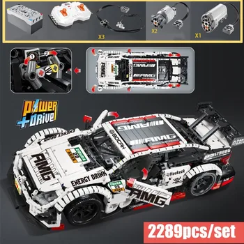

NEW MOC C63 Sport Car AMG MOC-6687 RC Engine Power Function Vehicle Fit Building Block Bricks Model Kid Toy Gifts