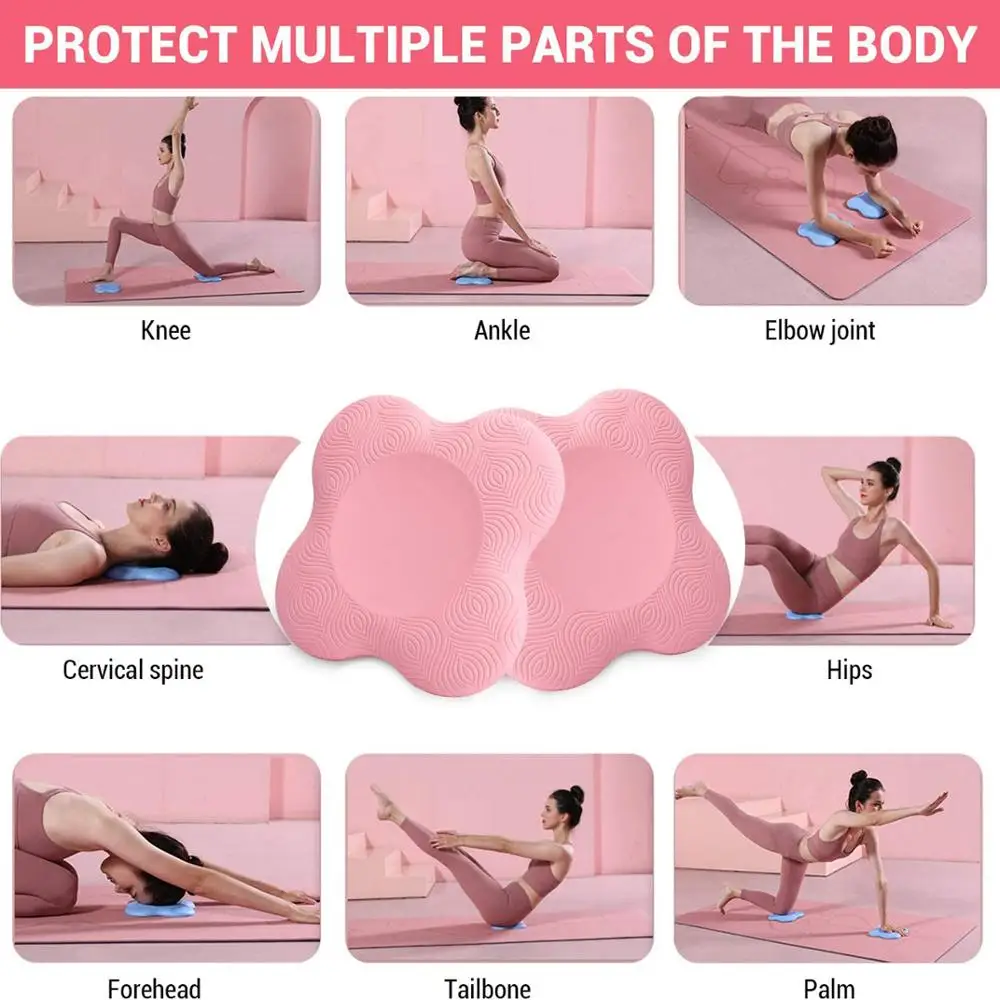 Exercise & Fitness Foam Yoga Support Pad 2PCS Yoga Workout Knee Pad Cushion 
