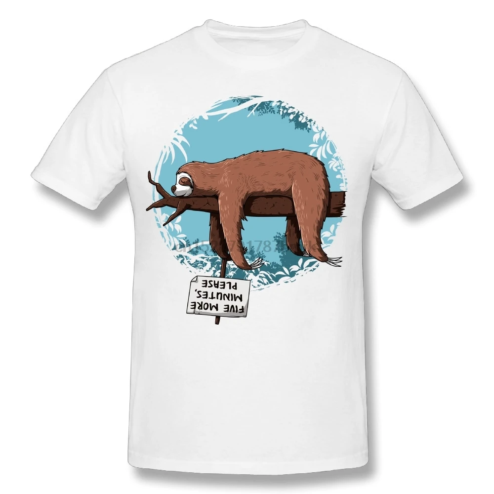 Модная уличная одежда для мальчиков ленивый Ленивец футболка 100% хлопок Homme