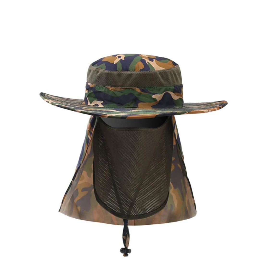 wide brim hat with neck cover