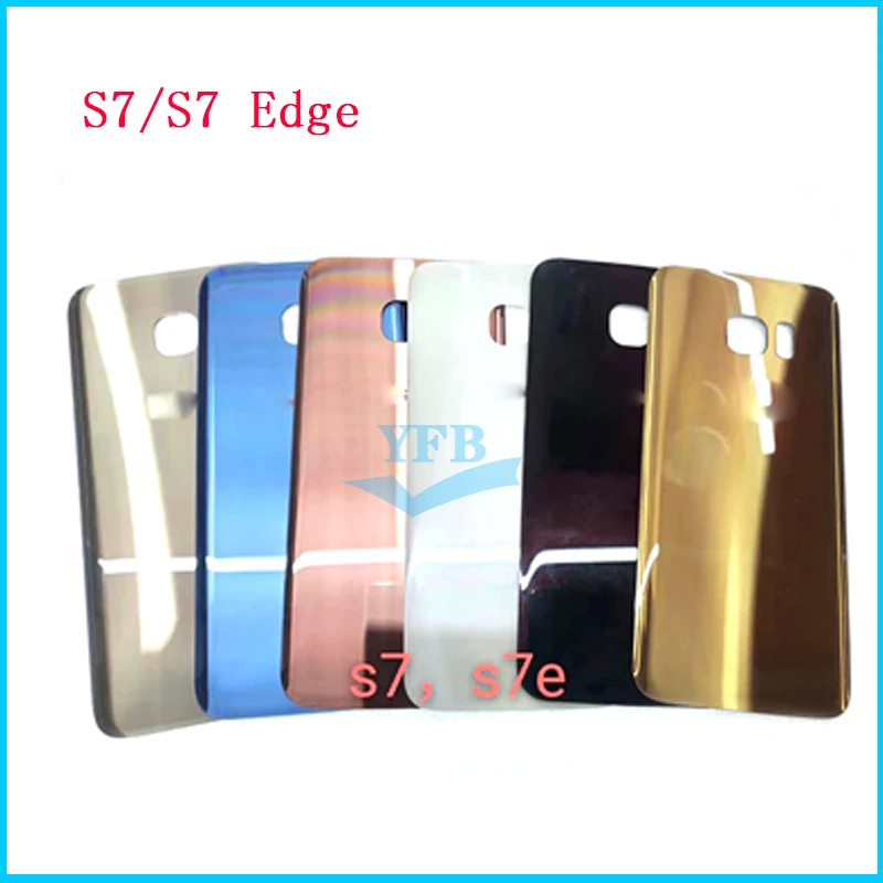 plastic frame phone For Samsung S7 G930 / S7 Edge G935 Back Battery Cover Rear Door Housing Camera Frame Replacement Part mobile frame photo