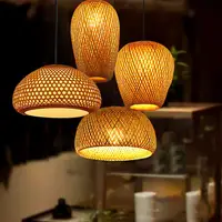 Light Pendant Lamp Ceiling Woven Rustic Hanging Chandelier Lantern 4