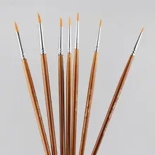 7 шт./компл. Профессиональный деталь Краски щетка тонкой заостренным кончиком миниатюрные кисточки для обучения нанесению акрила акварель масло рисунок Наборы L41E