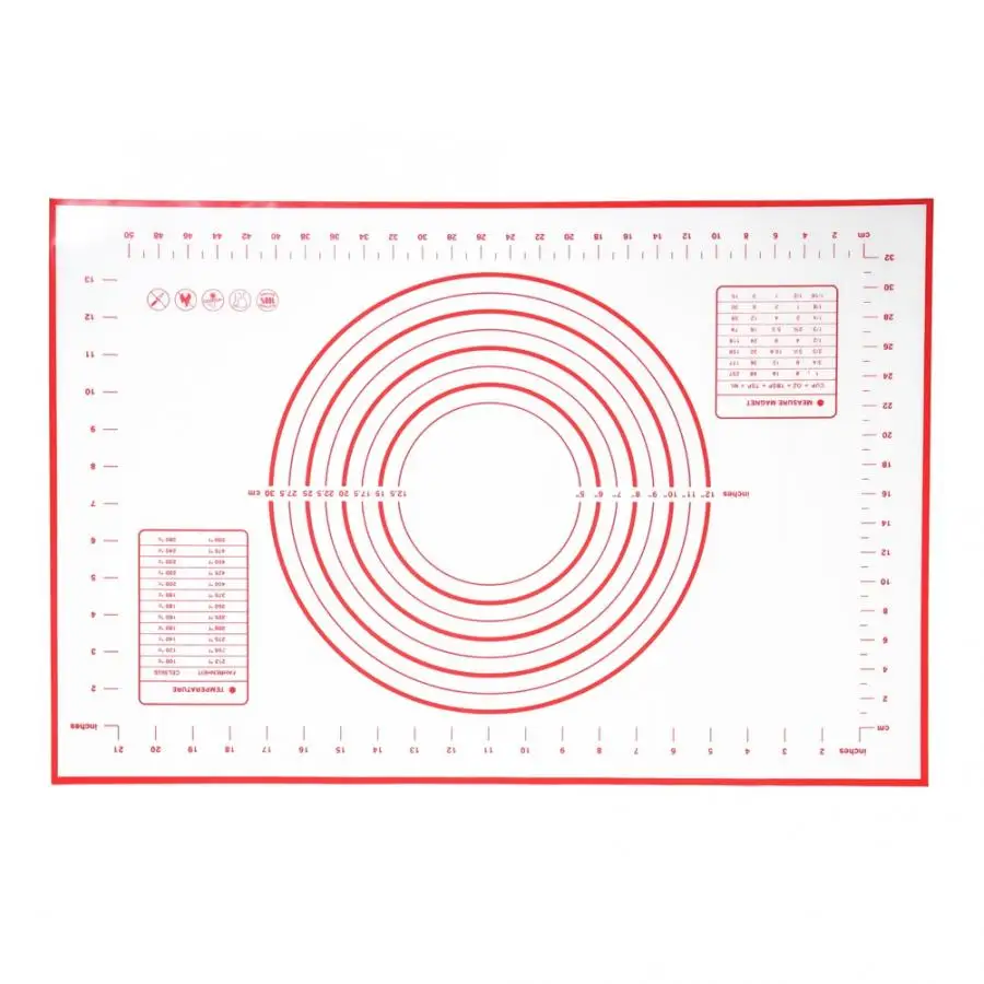 Кухня силиконовые формы для выпечки с антипригарным покрытием коврик для раскатки теста коврик торт Приготовление выпечки инструменты пельмени артефакт креативная разделочная доска - Цвет: Красный
