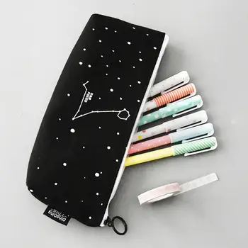 

Pencil Bags Libra Pisces Scorpio Constellations Pencil Bag Storage Pouch Student Stationery estojo escolar чехол для карандашей