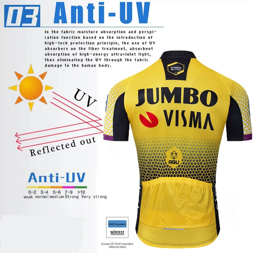 Команда jumbo одежда для велоспорта Джерси Быстросохнущий велосипед для мужчин одежда летняя команда майки для велоспорта 16D гель набор велошорт