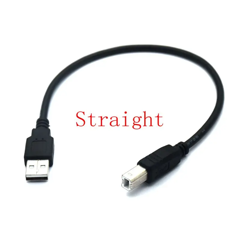 5FT 30cm 50cm 1m 1.5m 90 Degree Left Up Down Right Angle USB 2.0 Printer Cable Type A Male To Type B Male Foil Braided Inside usb printer cable