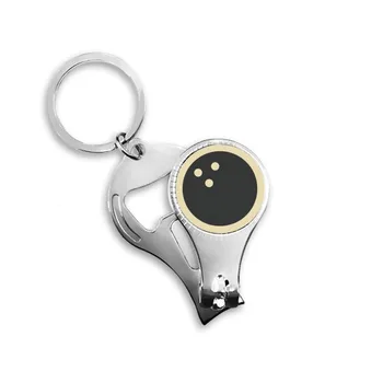 

Bowling Sport Simple Geometry Pattern Nail Clipper Ring Key Chain