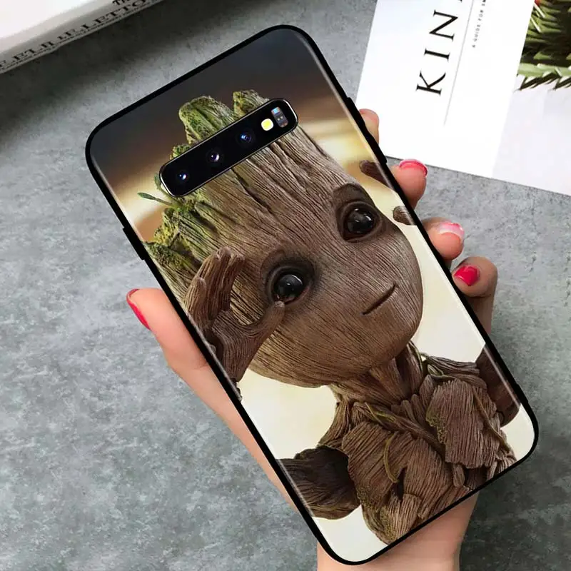 Capa de Telefone Preta Groot Marvel Avengers Samsung Galaxy S23 S22 S21 Ultra Plus Nota 20 10 S10 s9 s8 Plus - Image 6