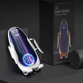 

Q6 smart sensor mobile phone holder car wireless mobile phone charger fast charging automatic induction wireless charging