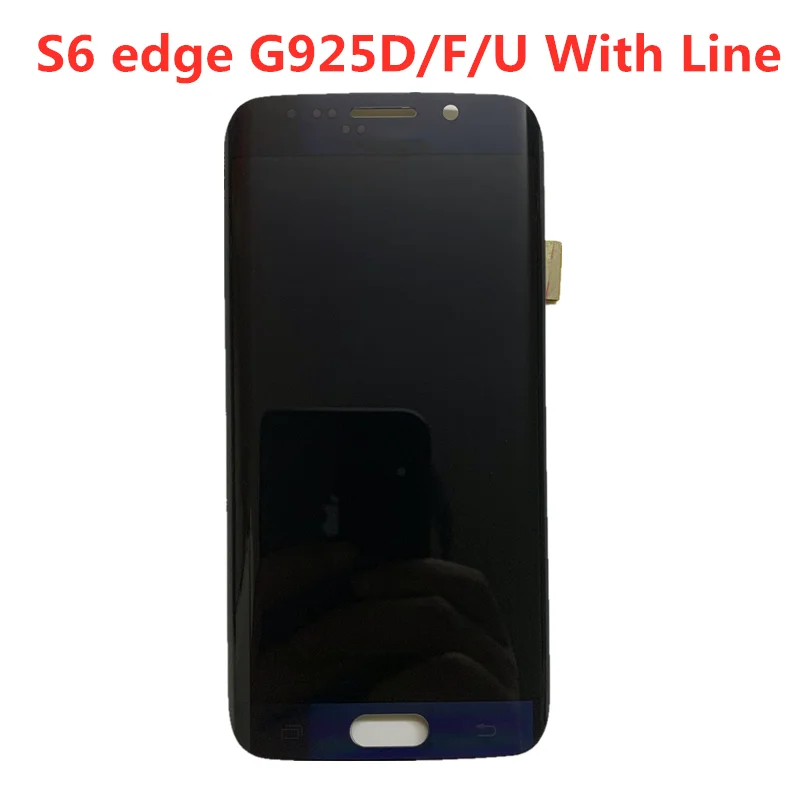 

Original AMOLED With Line For Samsung Galaxy S6 edge lcd G925A G925U G925F LCD Display Touch Screen Digitizer Assembly