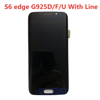 

Original AMOLED With Line For Samsung Galaxy S6 edge lcd G925A G925U G925F LCD Display Touch Screen Digitizer Assembly