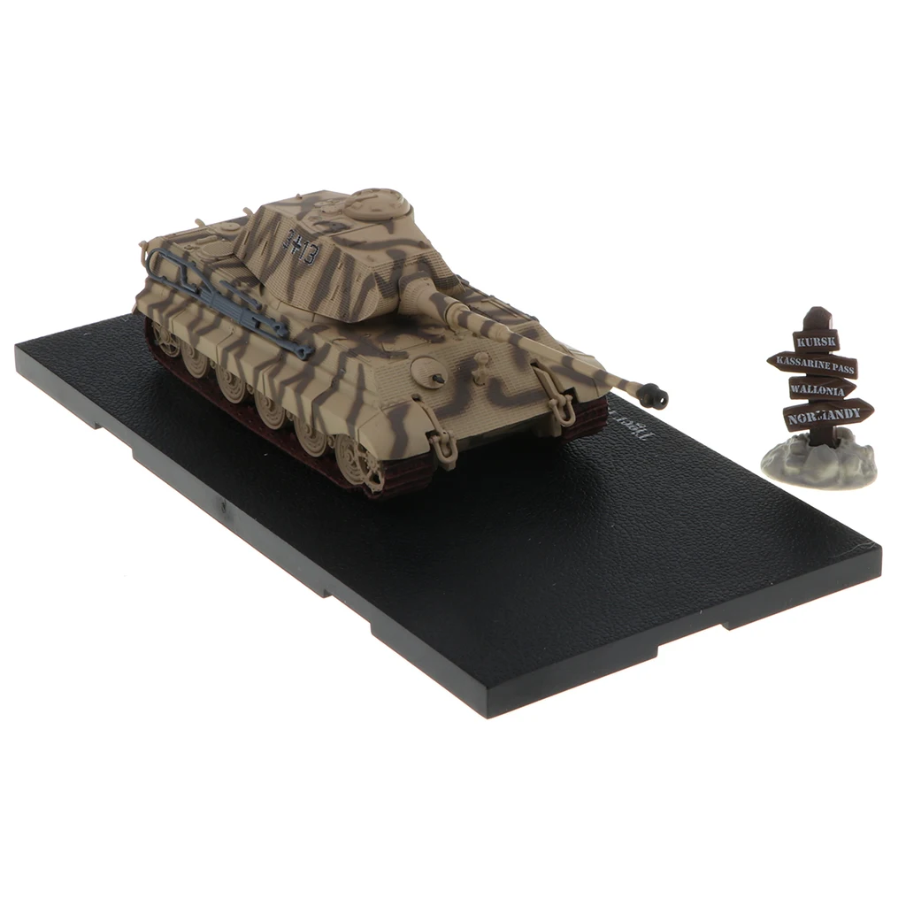 1/72th Diecast WWII German Tiger II-Normandy 1945 Tank Showcase Model Toy Birthday Gift