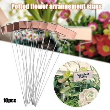 

10Pcs Reusable Metal Plant Flower Labels Markers Garden Tags Decor Tool VJ-Drop