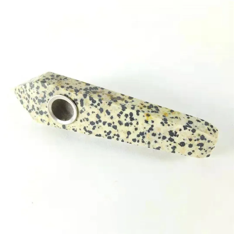 Природный Dalmation Jasper кварц драгоценный камень кристаллические курительные трубки табак для здоровое курение