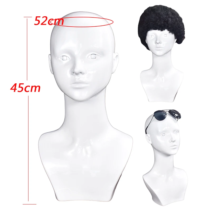 White soft pvc training Head wig making heads with shoulder Head-top can insertible needle styling display head |