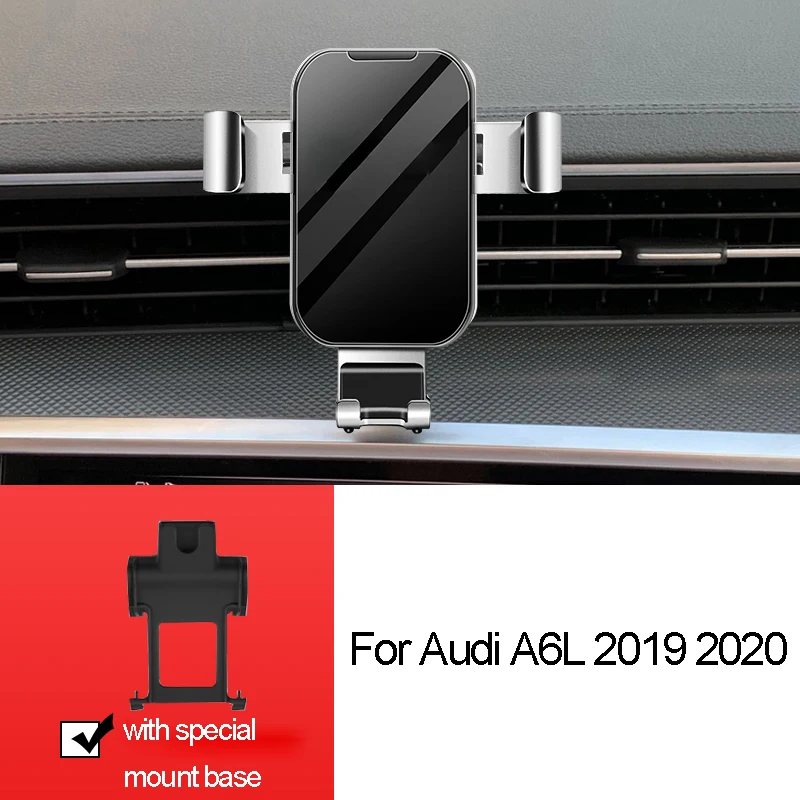 

Car Gravity Phone Holder Bracket For Audi A6L 2019 2020 Smartphone Support Navigation Bracket Special Mount Base Auto Interiors