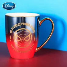 Дисней Марвел кружка Человек-паук красочная кружка 350 мл комикс керамическая чашка большая емкость чашка для воды кофейная чашка