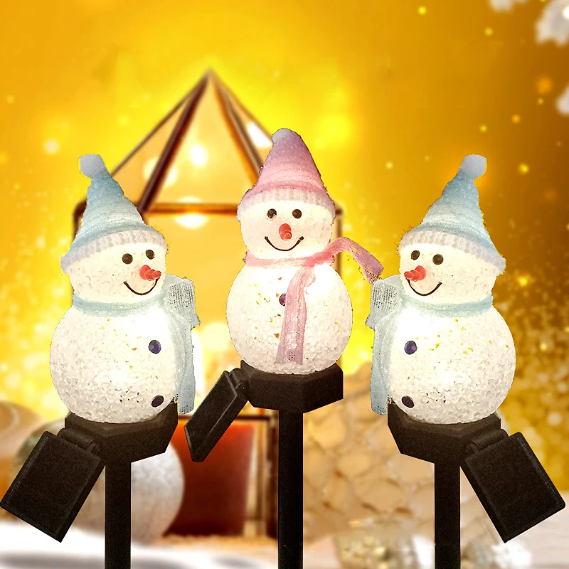 Outdoor Snowman Solar Led Light Fairy Lights Xmas Series Cartoon Christmas Lawn Lamp Garden Decoration New Year | Лампы и освещение