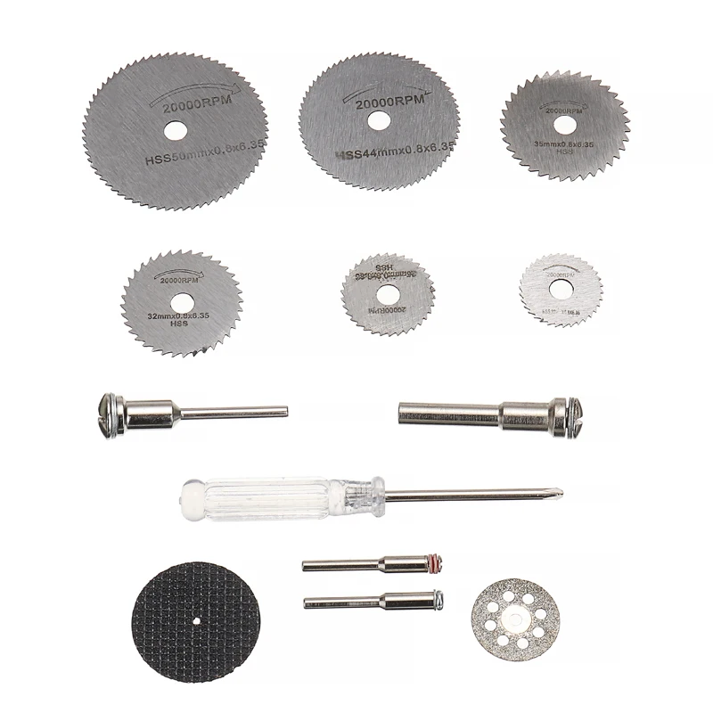 44Pcs Wood Cutting Wheel Discs Set HSS Circular Saw Blades Diamond Cutting Wheels with 2 Screwdriver For Carpentry Power Tools