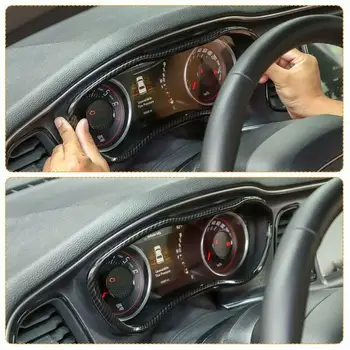 

Decor Car Sticker Sticker Carbon For Dodge Challenger 2015+ Carbon Fiber Black