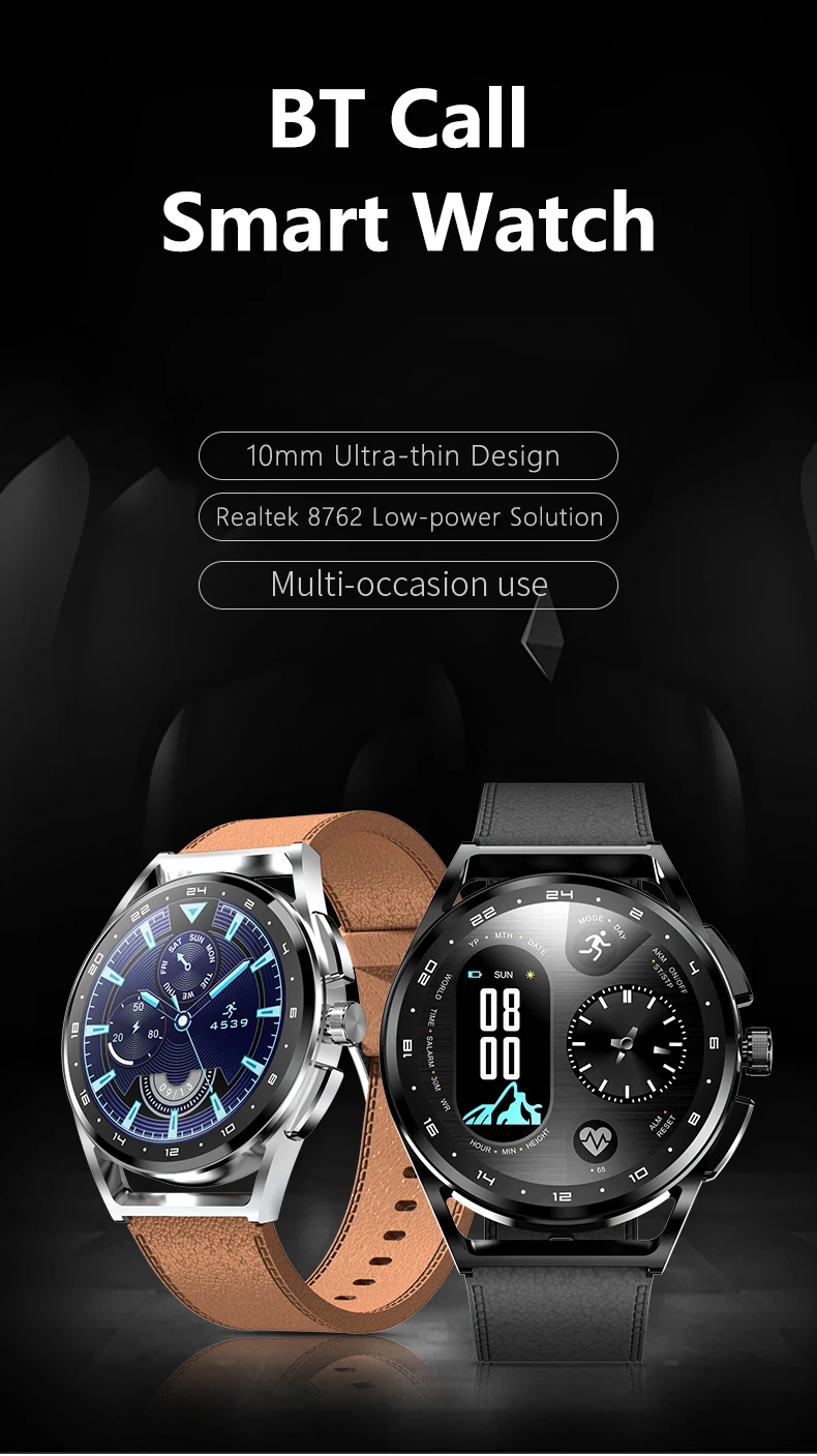 H8S Smart Watch Heart Rate Blood Pressure Health Monitoring Men Bluetooth Call Music Fitness Tracker Sport Smartwatch