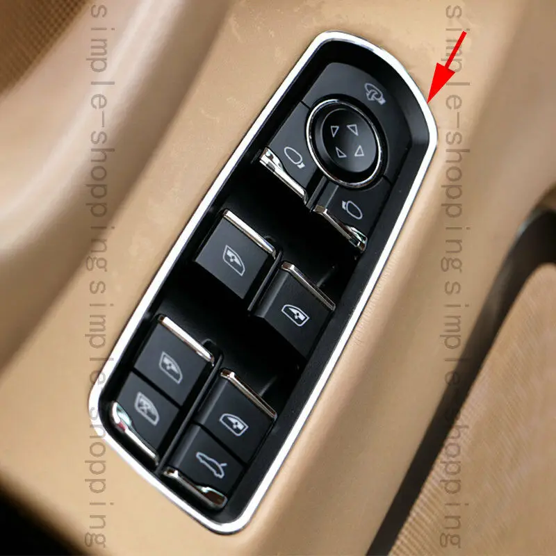 6 шт. алюминиевая Кнопка Подъема Окна Рамка Накладка подходит для Porsche Panamera 2010