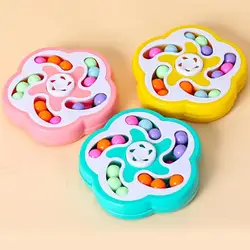 Roue à vent flamme 2 en 1 Gyr doigt, jouets éducatifs à carreaux, jouet Gyroscope rotatif, Cube, cadeau de noël pour enfants 