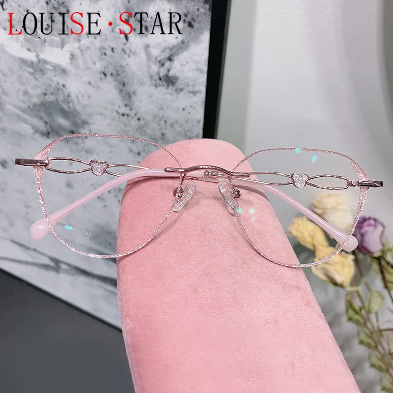 

LOUISE STAR Purple Cute Lady Glasses Frame, Beauty Makeup, Decorative Glasses Frame, Prescription Glasses, Progressive
