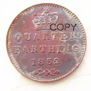 1852 Великобритания/Ceylon Victoria Quarter Farthing копии монет