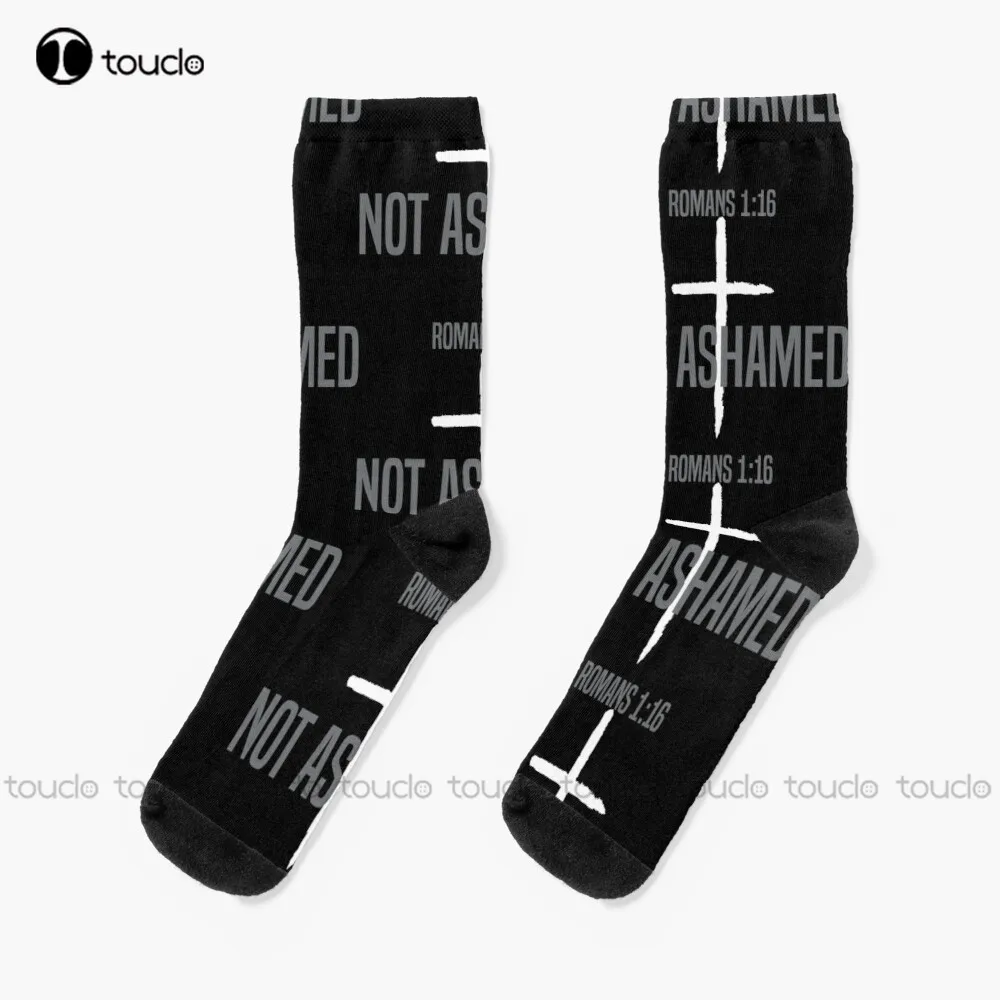 

I Am Not Ashamed Of The Gospel Socks Funky Socks Personalized Custom Unisex Adult Teen Youth Socks 360° Digital Print Funny Sock