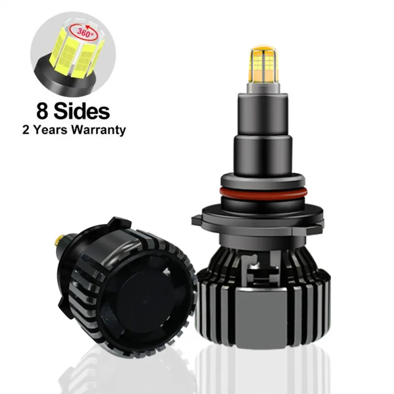 2pcs Car LED Headlight Bulb Light H1 H3 H11 H8 H7 H4 HB3 9005 HB4 9006 9004 9007 9008 D2S Canbus Auto Lamp 90W 360° 3D Lighting