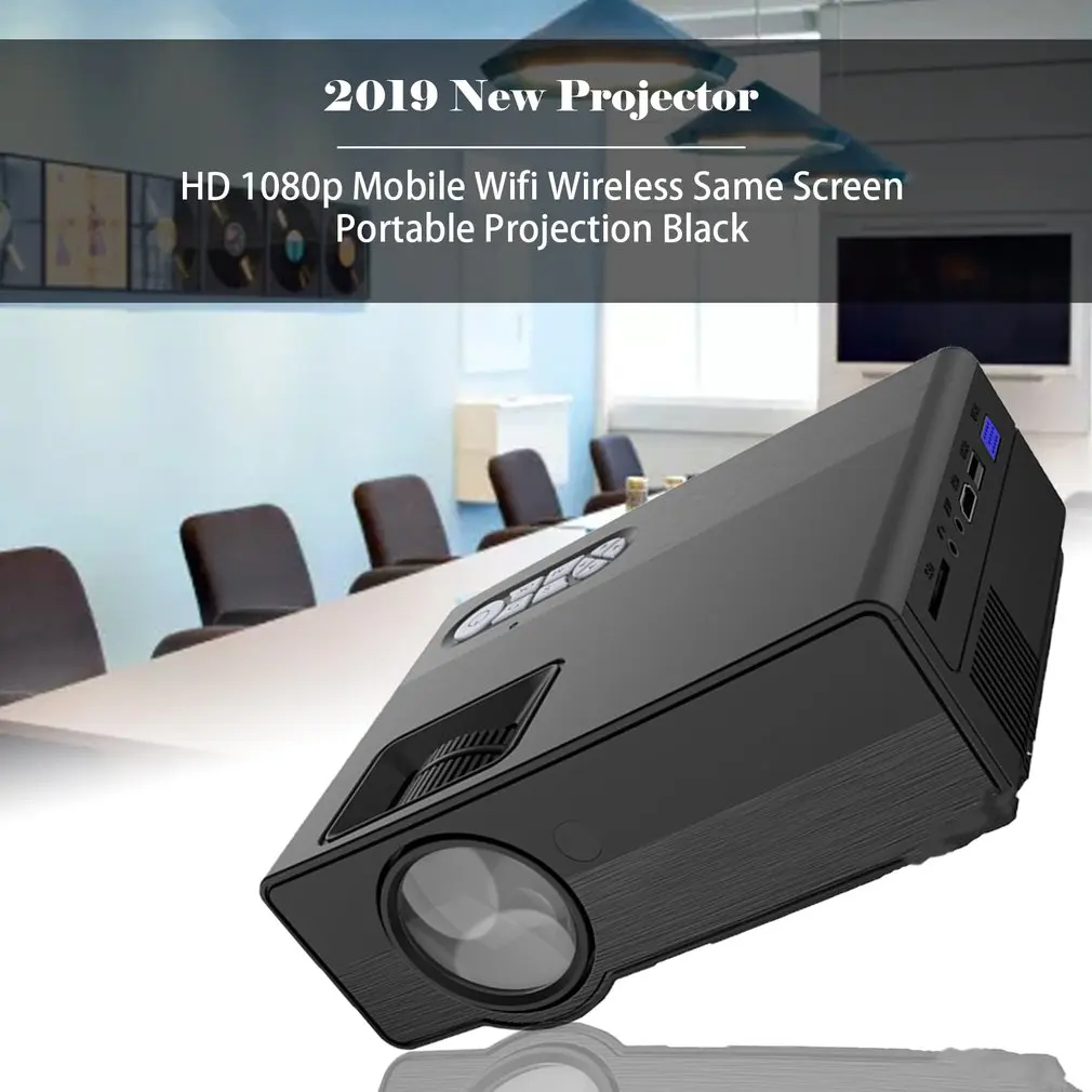 Newest Video Projector With Full HD 1080p Wireless Wired Sync Display With WIFI Home Theater Movie LED Projector Beamer