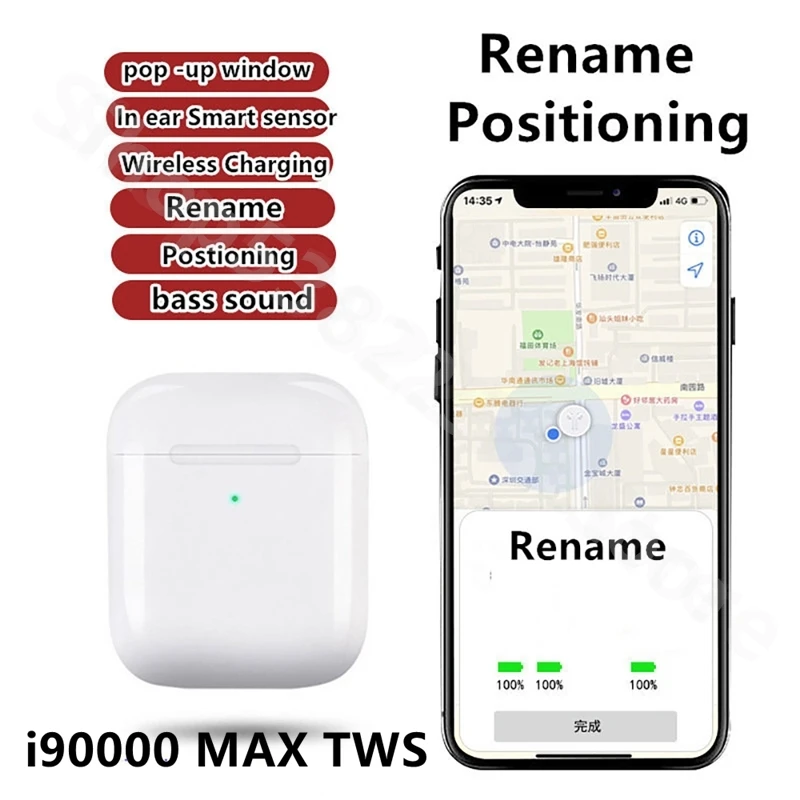 vip link i90000 pro i90000max tws i90000 max auriculares i12 bluethooth earphone for all smart phone iphone android