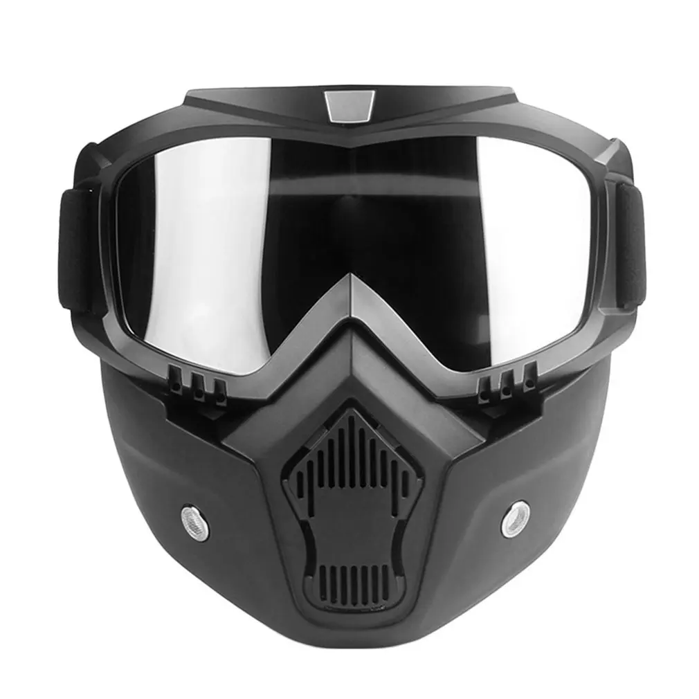 

Motorcycle Unisex Vintage Cool Half Helmet Mask Goggles Riding Mask Off-road Windproof Goggles with Adjustable Elastic Strap
