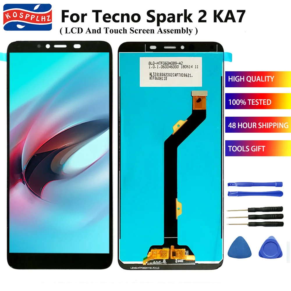 Сменный сенсорный ЖК-дисплей KOSPPLHZ для Tecno Spark 2 KA7 | Мобильные телефоны и аксессуары