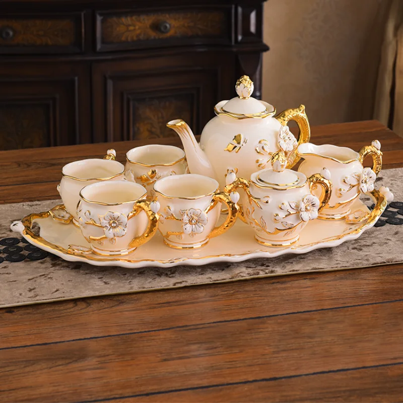 Herend Royal Garden - William & Kate Decor Tea Set for 2 persons -  SCOPELLITI 1887