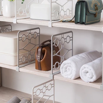 

Partition Dividers Closet Shelf Wardrobe Cabinets Clothes Storage Holder Organizer for Household Clothing Easy Carrying