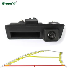 Динамическая траектория парковочная линия автомобиля обратный резервный багажник ручка камера для Audi A4 A6 VW Passat Golf Touran Jetta Touareg Sharan