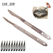 Одноразовое лезвие из нержавеющей стали Ручка лезвие для скальпеля многоцелевой нож резка электроники PCB ремонт инструменты скальпель