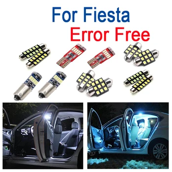 

Perfect Error Free white LED bulb Interior Reading Dome light kit For Ford Fiesta MK6 MK7 Accessories (2002-2016)