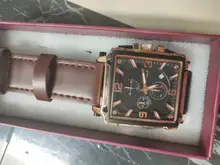 Reloj deportivo para hombre, cronógrafo de cuarzo, con Esfera Grande cuadrada de cuero, marca superior de lujo, a la moda, resistente al agua, nuevo, 2021